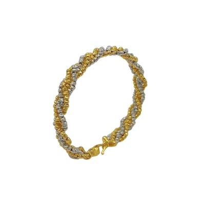 Gelang Boba Italy Emas dan Chrome 916/22K