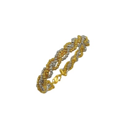 Gelang Boba Italy Emas dan Chrome 916/22K