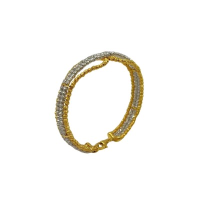 Gelang Boba Italy Emas dan Chrome 916/22K