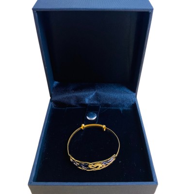 Gelang Love Selisih Kanak-Kanak Emas dan Chrome 916/22K Gelang Love Selisih Kanak-Kanak Emas dan Chrome 916/22K