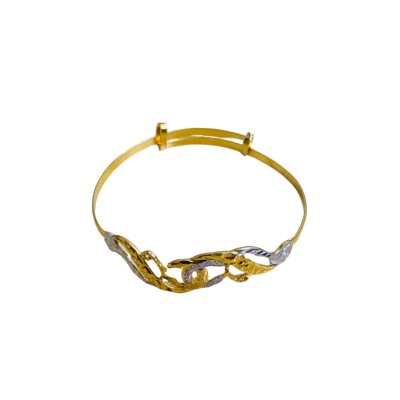 Gelang Cherie Selisih Kanak-Kanak Emas dan Chrome 916/22K