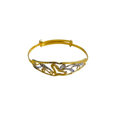 Gelang Love Selisih Kanak-Kanak Emas dan Chrome 916/22K