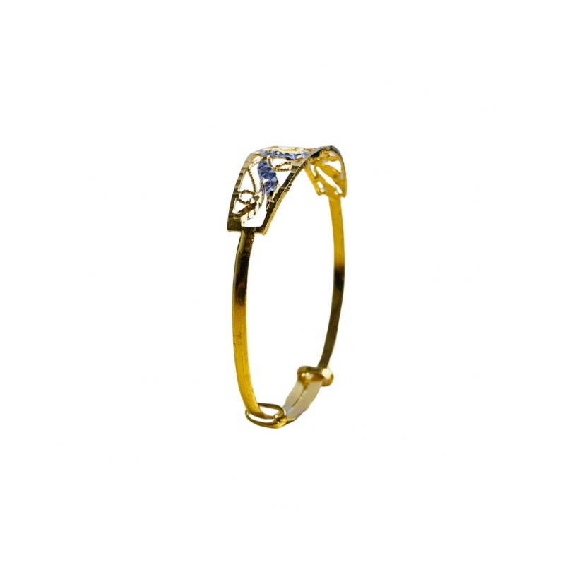 Gelang Love Selisih Kanak-Kanak Emas dan Chrome 916/22K