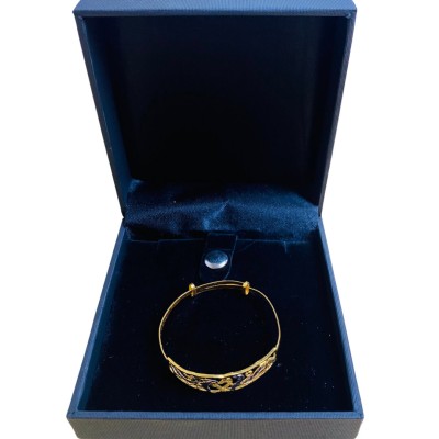 Gelang Love Selisih Kanak-Kanak Emas dan Chrome 916/22K