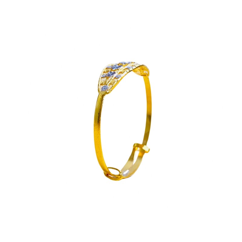 Gelang Love Selisih Kanak-Kanak Emas dan Chrome 916/22K