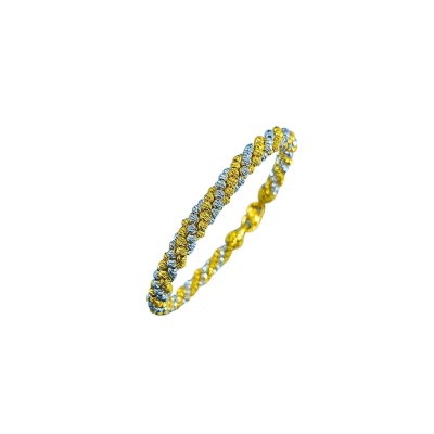 Gelang Boba Italy Emas dan Chrome 916/22K