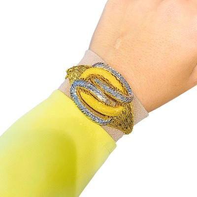 Gelang Dubai Emas dan Chrome 916/22K