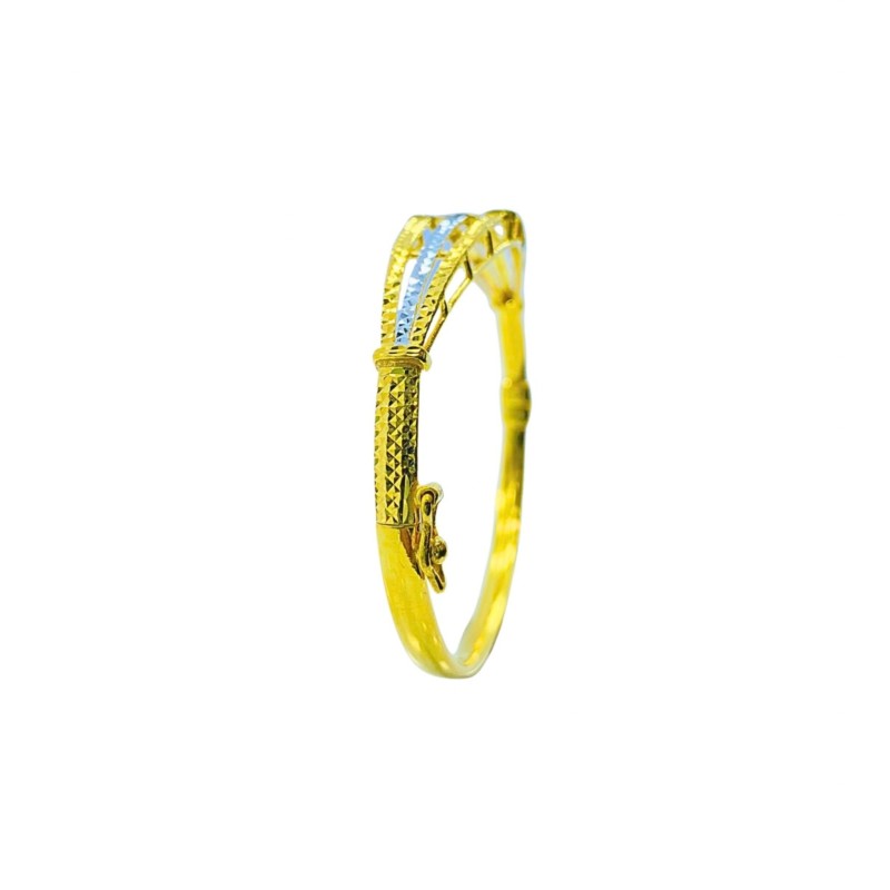 Gelang 3 Layer Emas dan Chrome 916/22K