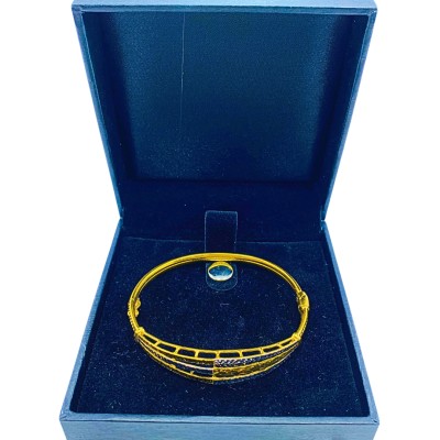 Gelang 3 Layer Emas dan Chrome 916/22K