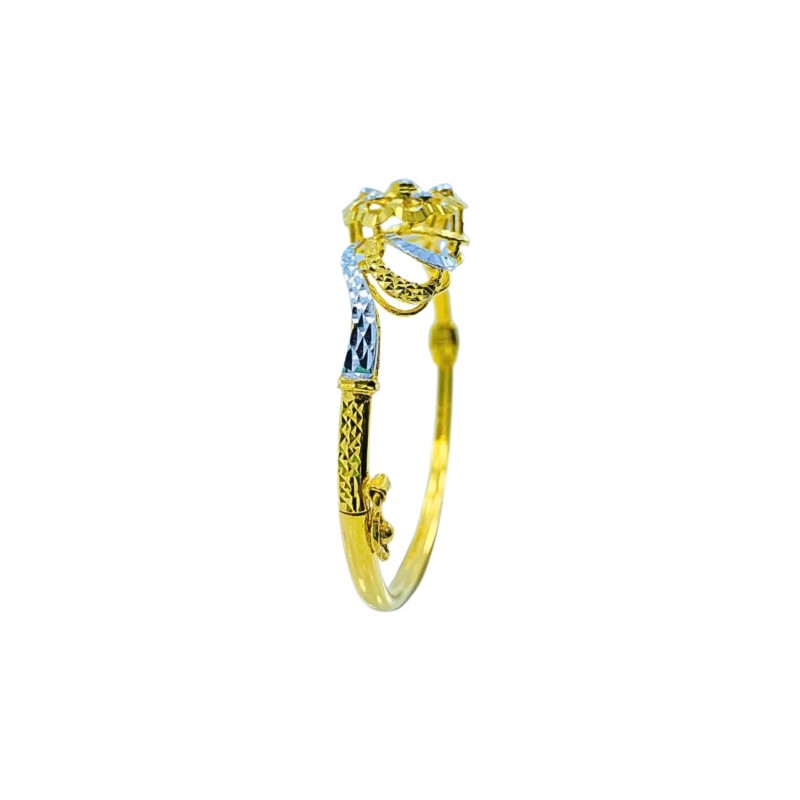 Gelang Bunga Emas dan Chrome 916/22K