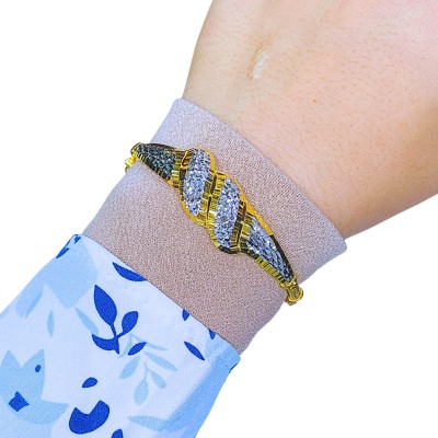Gelang Pulut Dakap Emas dan Chrome 916/22K Gelang Pulut Dakap Emas dan Chrome 916/22K