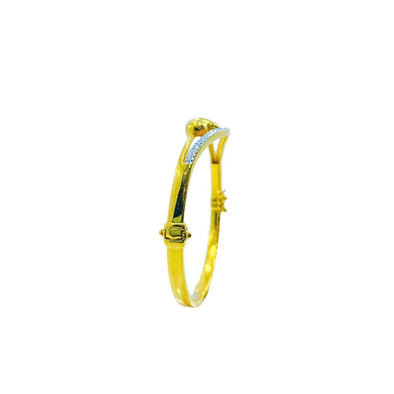 Gelang 2 Layer Emas dan Chrome 916/22K