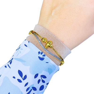 Gelang 2 Layer Emas dan Chrome 916/22K