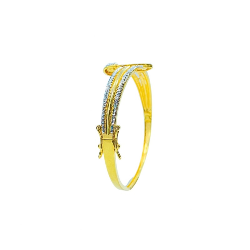Gelang Safety Pin Emas dan Chrome 916/22K