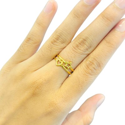 Cincin Love Star Emas 916/22K
