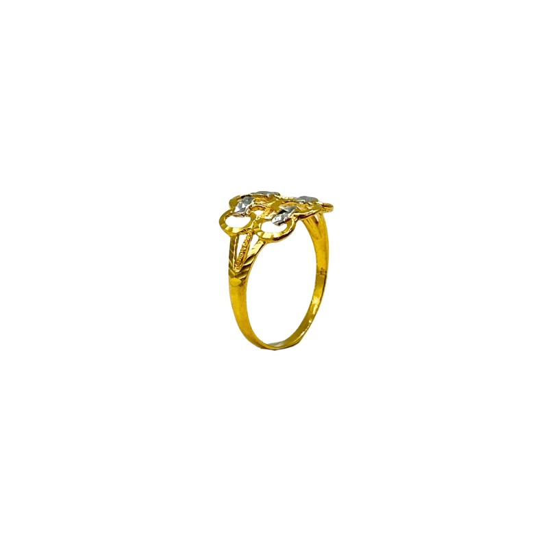 Cincin Kerawang Emas dan Chrome 916/22K