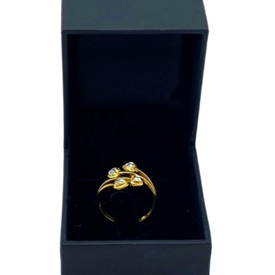 Cincin Love Silang Emas dan Chrome 916/22K