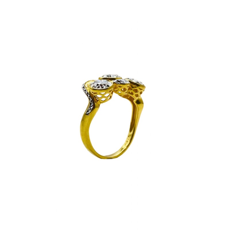 Cincin STM Emas dan Chrome 916/22K