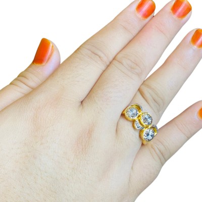 Cincin STM Emas dan Chrome 916/22K