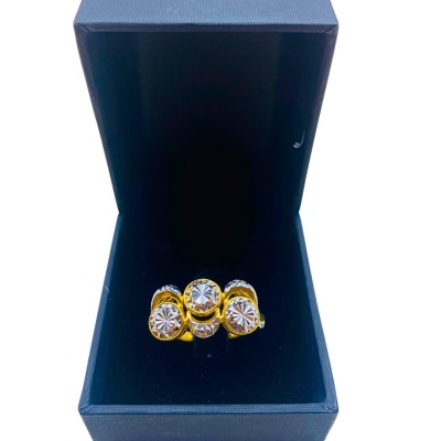 Cincin STM Emas dan Chrome 916/22K