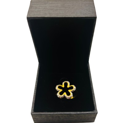 Cincin Bunga Emas dan Chrome 916/22K