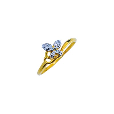 Cincin Butterfly Emas dan Chrome 916/22K Cincin Butterfly Emas dan Chrome 916/22K