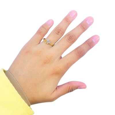 Cincin Butterfly Emas dan Chrome 916/22K Cincin Butterfly Emas dan Chrome 916/22K