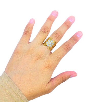 Cincin Datin Emas dan Chrome 916/22K