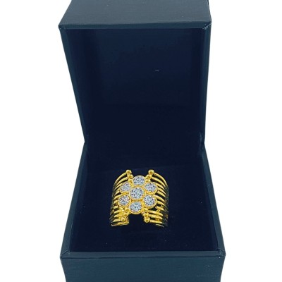 Cincin Datin Emas dan Chrome 916/22K