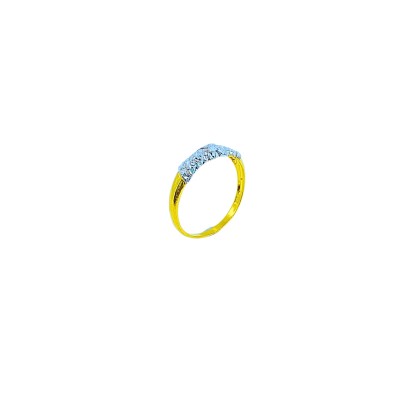 Cincin Diamond Cut Emas dan Chrome 916/22K