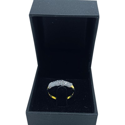 Cincin Diamond Cut Emas dan Chrome 916/22K