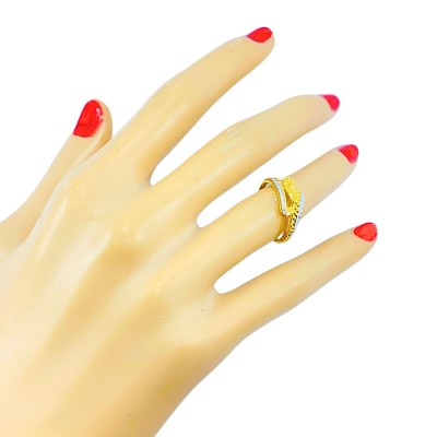 Cincin Silang Emas dan Chrome 916/22K Cincin Silang Emas dan Chrome 916/22K