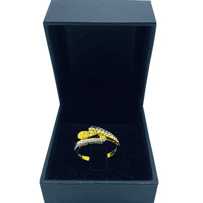 Cincin Silang Emas dan Chrome 916/22K Cincin Silang Emas dan Chrome 916/22K
