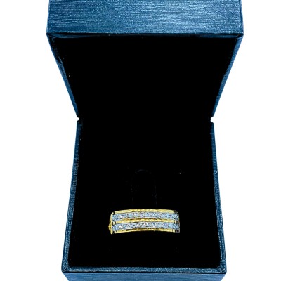 Cincin Diamond Cut Emas dan Chrome 916/22K Cincin Diamond Cut Emas dan Chrome 916/22K