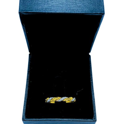 Cincin Pintal Emas dan Chrome 916/22K