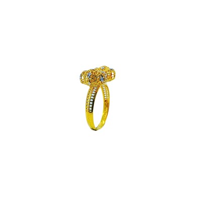 Cincin Reben Emas dan Chrome 916/22K