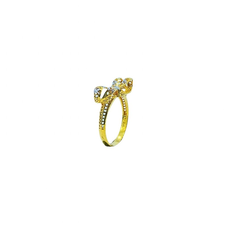 Cincin Reben Emas dan Chrome 916/22K