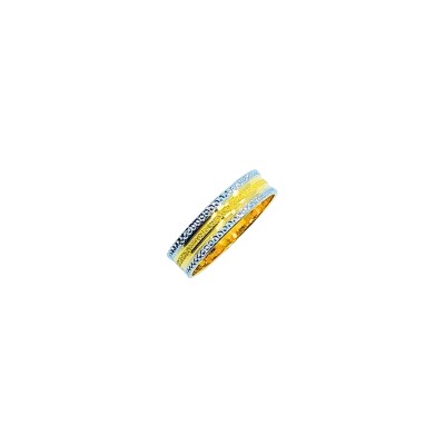 Cincin Belah Rotan Emas dan Chrome 916/22K