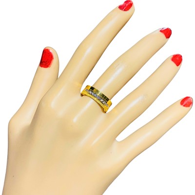 Cincin Belah Rotan Emas dan Chrome 916/22K