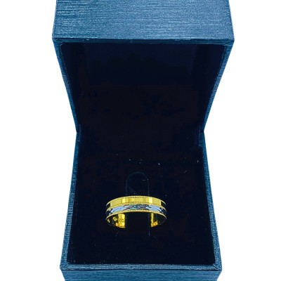 Cincin Belah Rotan Emas dan Chrome 916/22K