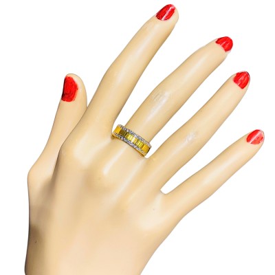 Cincin Belah Rotan Emas dan Chrome 916/22K