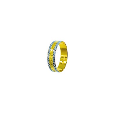 Cincin Belah Rotan Emas dan Chrome 916/22K Cincin Belah Rotan Emas dan Chrome 916/22K