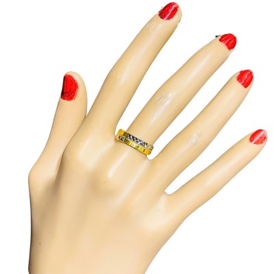 Cincin Belah Rotan Emas dan Chrome 916/22K