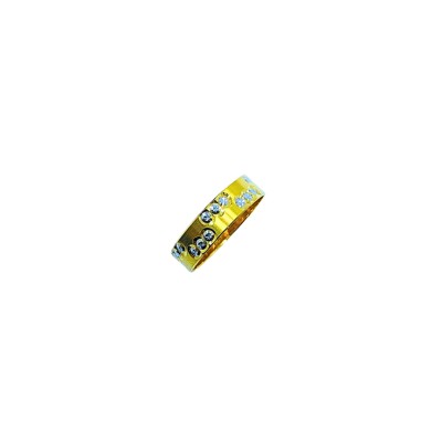 Cincin Belah Rotan Emas dan Chrome 916/22K