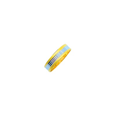 Cincin Belah Rotan Emas dan Chrome 916/22K Cincin Belah Rotan Emas dan Chrome 916/22K