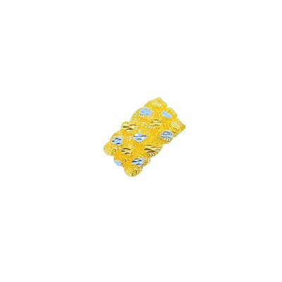 Cincin Eye Drop Emas dan Chrome 916/22K