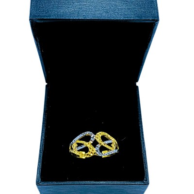 Cincin Kerawang Emas dan Chrome 916/22K Cincin Kerawang Emas dan Chrome 916/22K