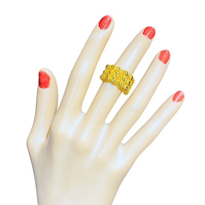 Cincin Eye Drop Emas 916/22K