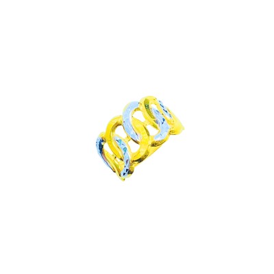 Cincin Kait Emas dan Chrome 916/22K