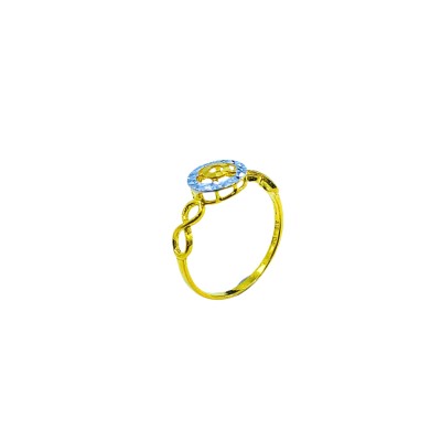 Cincin Endless Emas dan Chrome 916/22K